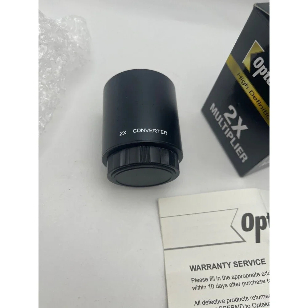Opteka 2X Teleconverter Lens Multiplier Converter w/ Box & Warranty Card Korea